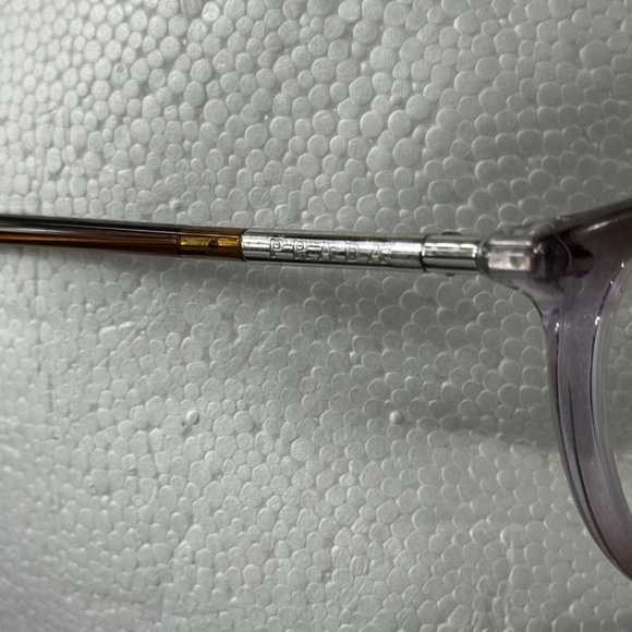 Rare Authentic Prada VPR03O FAA-1O1 51mm Translucent Brown Violet Cat Eye Frame - Picture 7 of 14